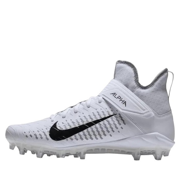 Nike Alpha Menace Pro 2 Mid Men’s Cleat White and Black Size 11.5 - Picture 3 of 12